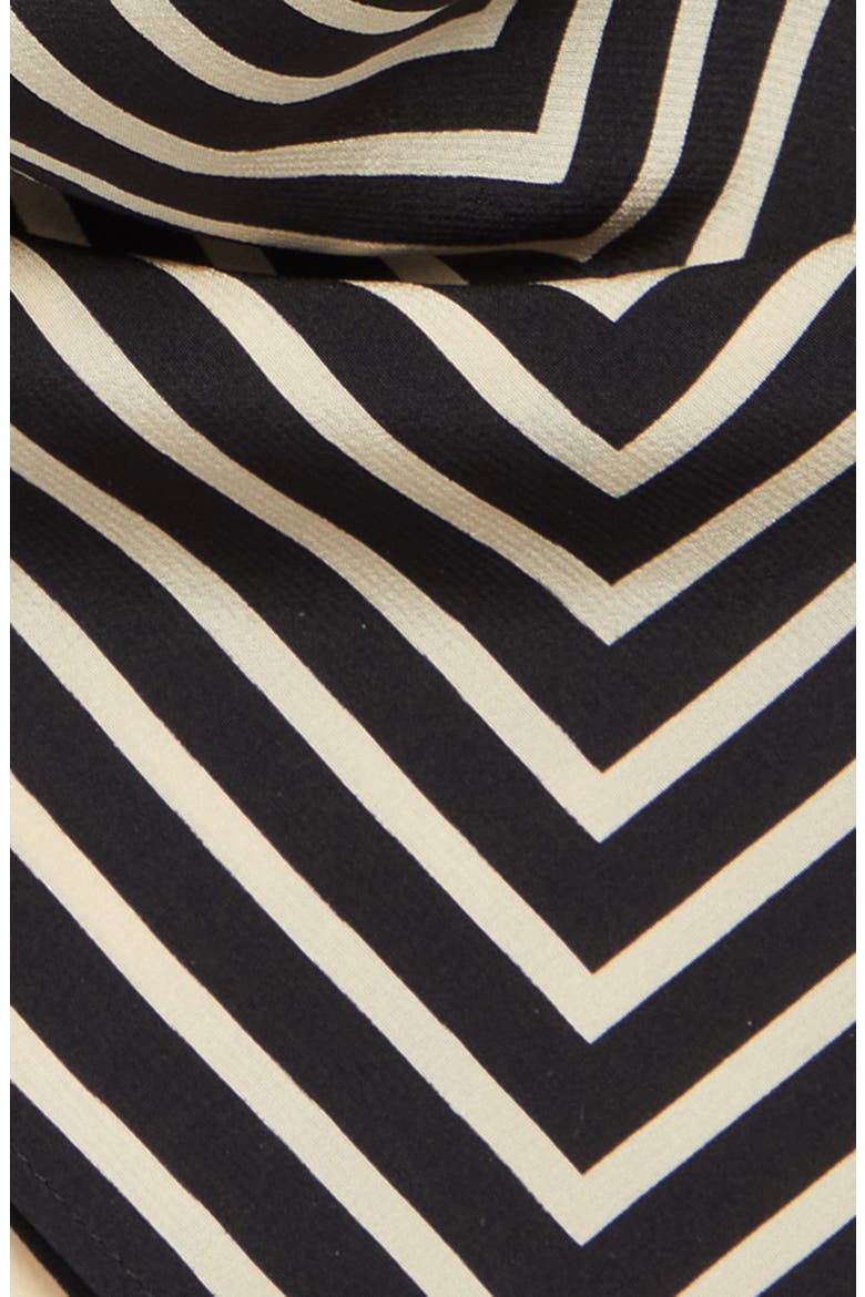 Totême Geometric Monogram Silk Scarf, Alternate, color, BLACK