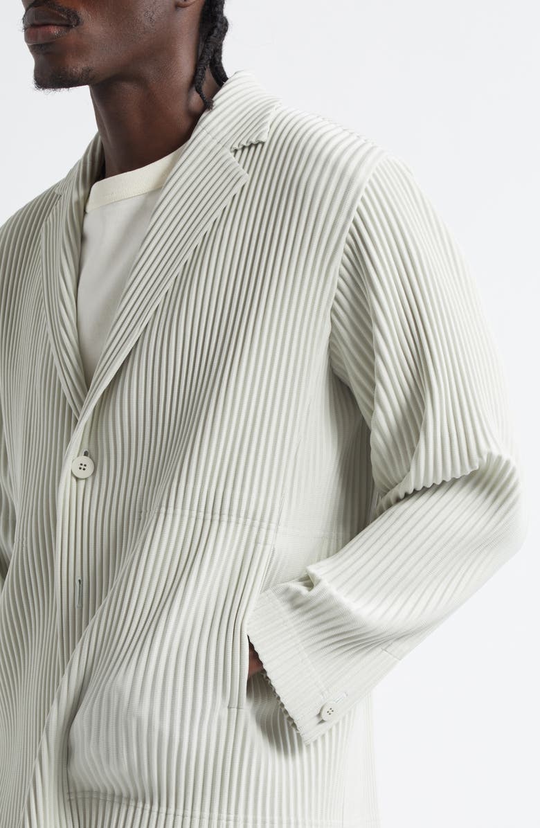 Homme Plissé Issey Miyake Tailored Pleats 1 Single Breasted Blazer, Alternate, color, Frosty Gray