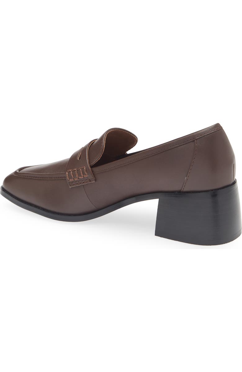 Reiss Heidi Penny Loafer Pump, Alternate, color, Chocolate
