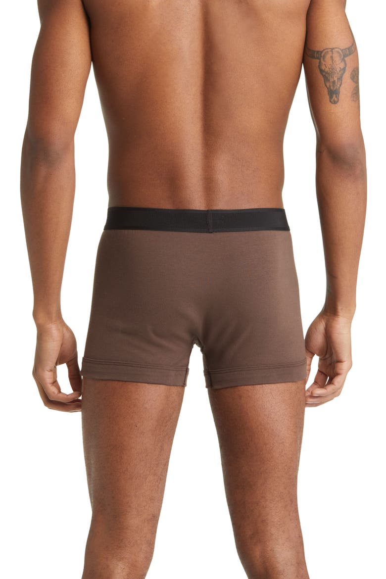 Cotton Stretch Jersey Boxer Briefs, Alternate, color, DARK BROWN