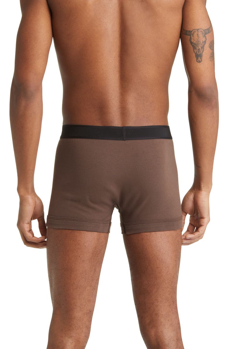 TOM FORD Cotton Stretch Jersey Boxer Briefs, Alternate, color, Dark Brown