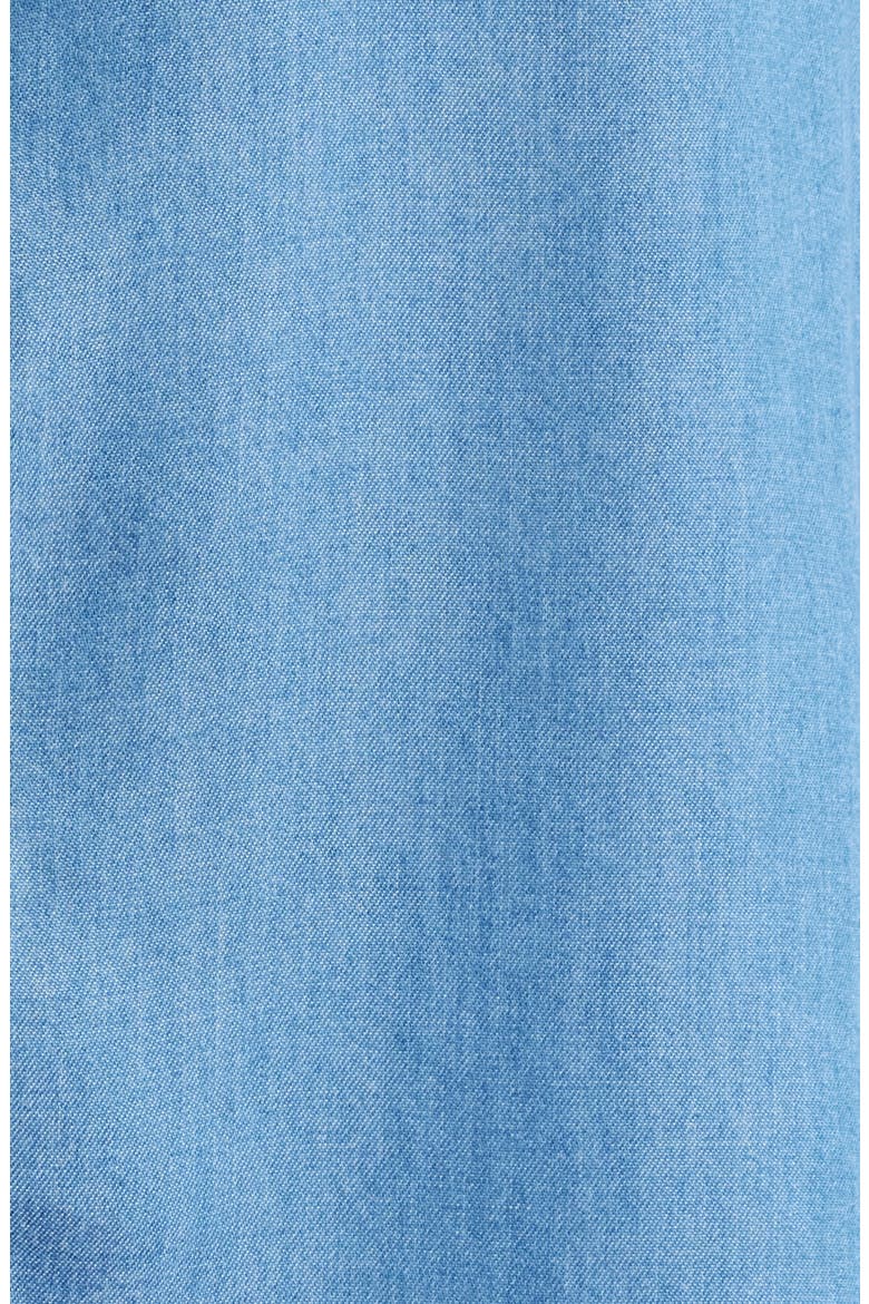 Deja Short Sleeve Denim Shirt, Alternate, color, MEDIUM WASH