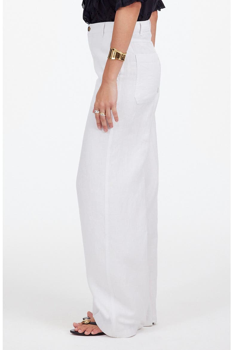 The Zoe Relaxed Wide Pant Linen Pants, Alternate, color, SALT