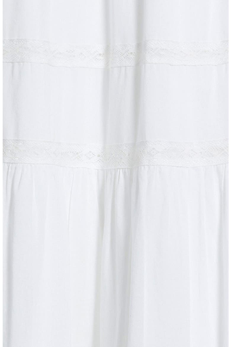 Kids' Sampaio Lace Trim Tiered Maxi Skirt, Alternate, color, WHITE