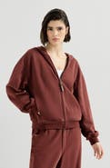 Brunello Cucinelli Cotton smooth French terry topwear with shiny zipper pull