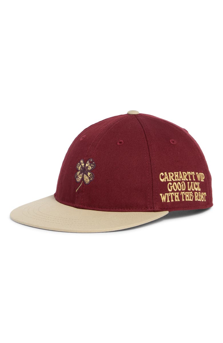 Carhartt Work In Progress Clover Baseball Cap, Main, color, Marsala/ Flare