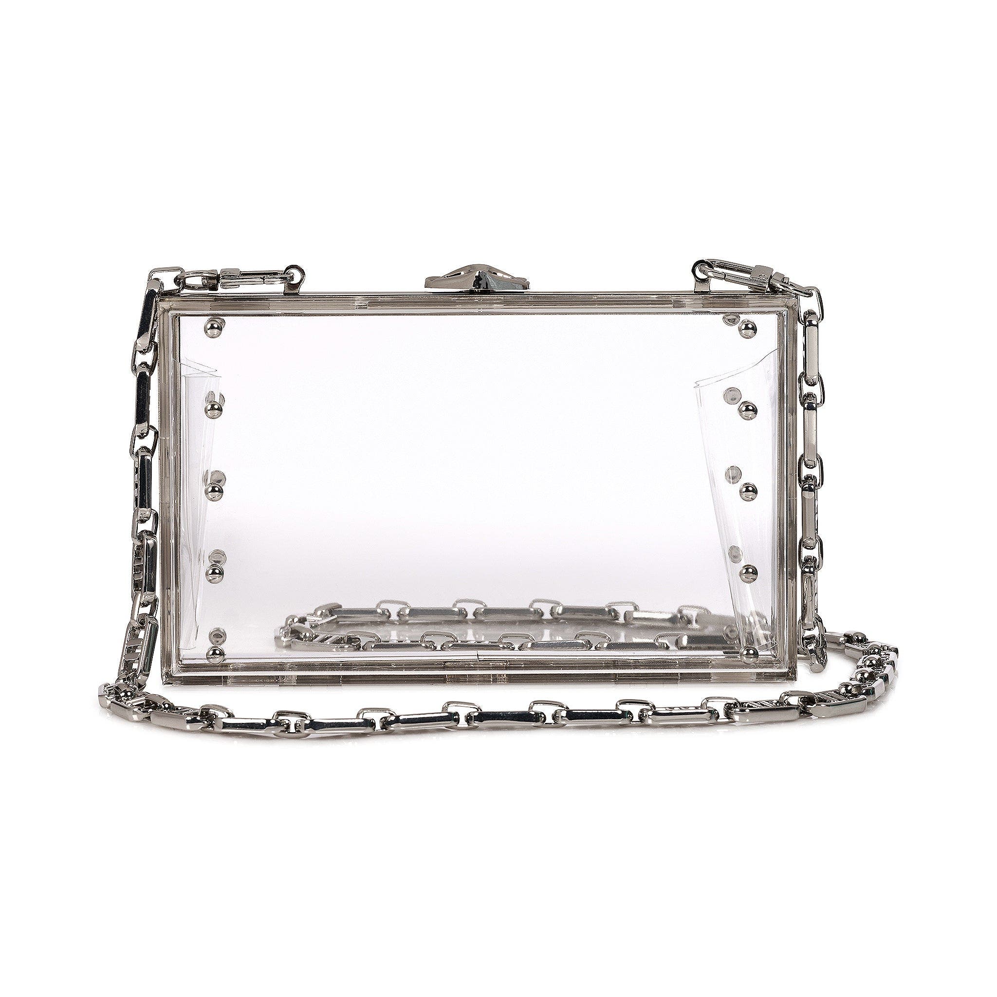 DESERI Halo Crossbody Clutch, Main, color, Silver