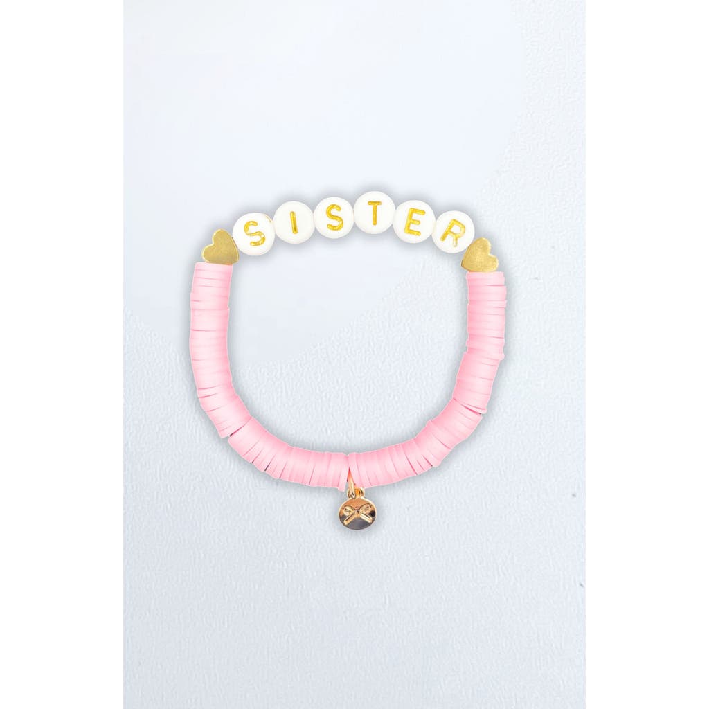 Bits & Bows Sister Girls' Bracelet In Pink