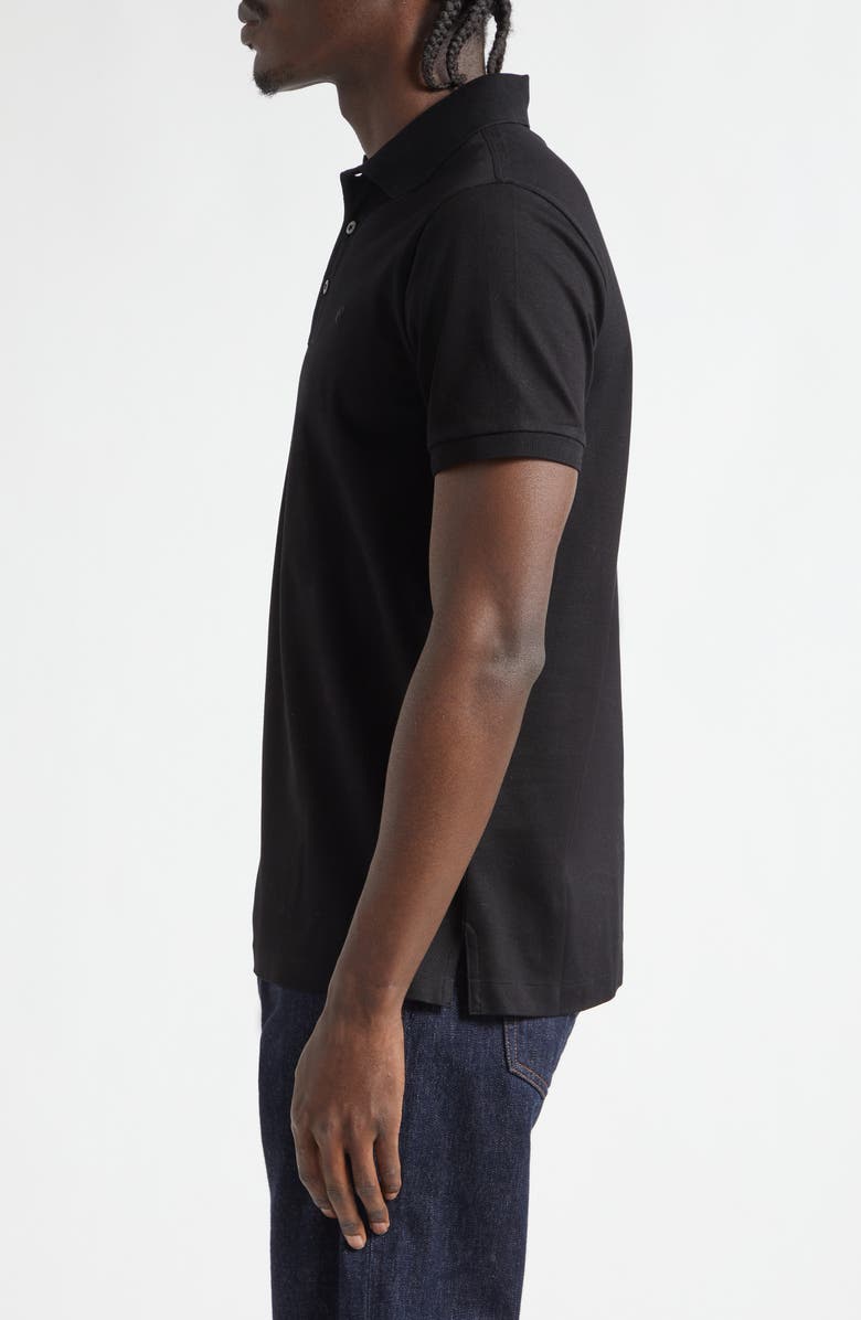 Ralph Lauren Purple Label Embroidered Logo Cotton Piqué Polo, Alternate, color, Classic Black