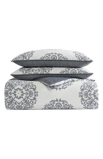 Stone Cottage Bristol Cotton Sateen Duvet & Sham Set In Gray