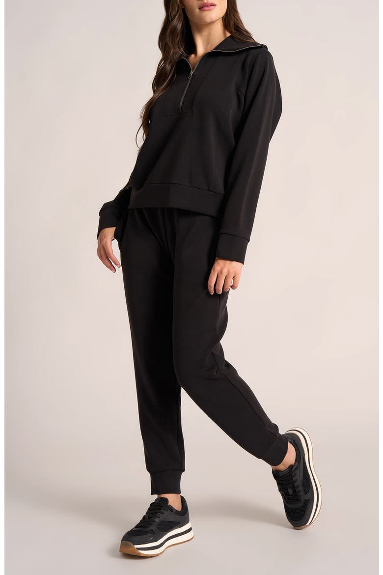 Farrah Half Zip, Alternate, color, BLACK