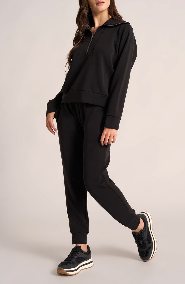 matty m. Farrah Half Zip, Alternate, color, Black