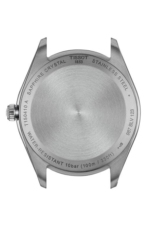 Tissot Men's Swiss Pr 100 Black Leather Strap Watch 40mm In Black