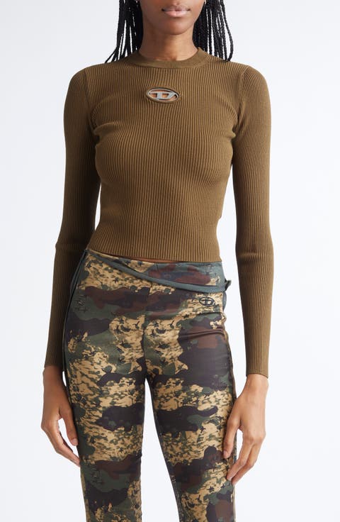 M-Valari Logo Cutout Rib Top