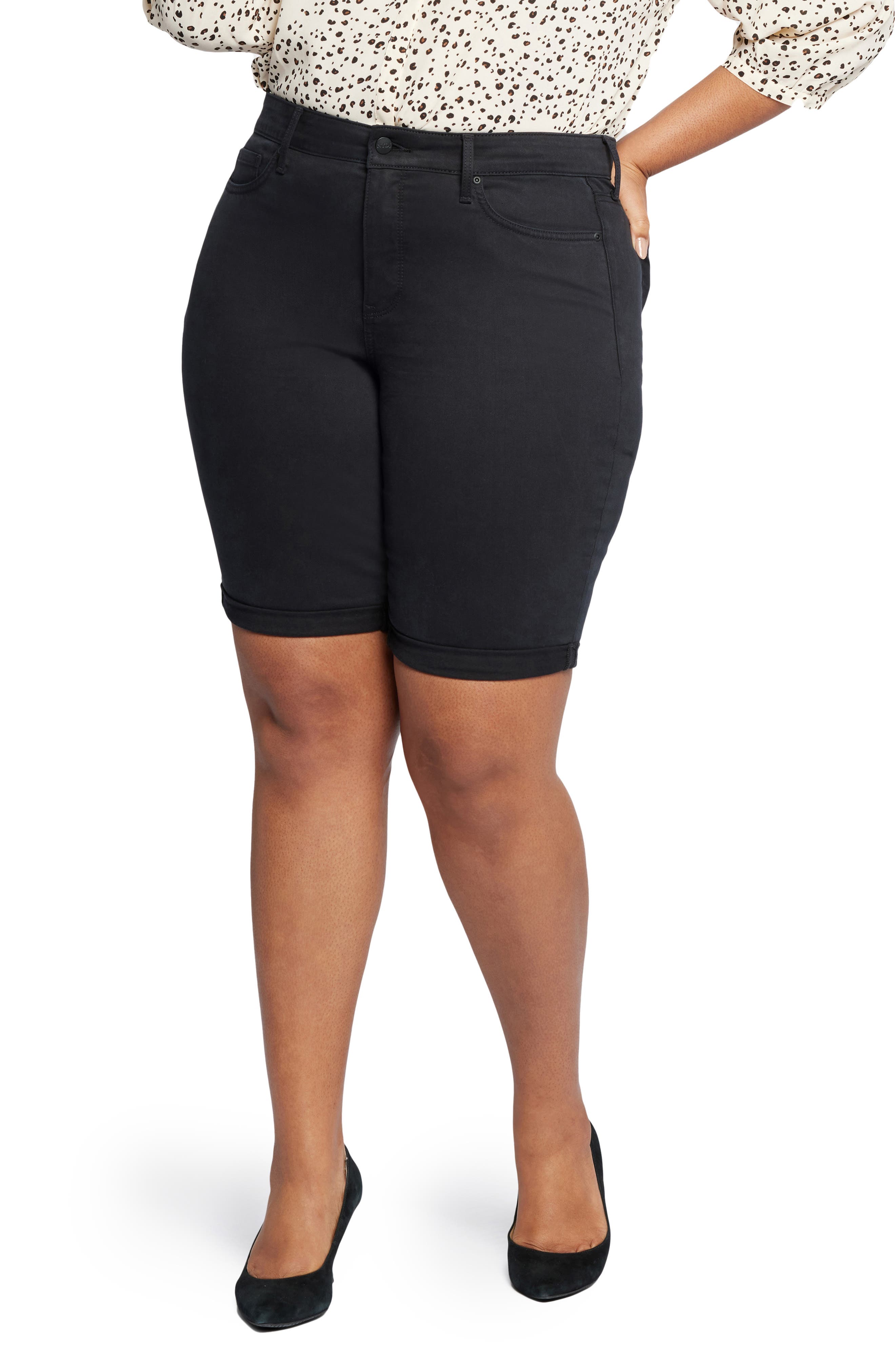 Briella Roll Cuff Denim Bermuda Shorts