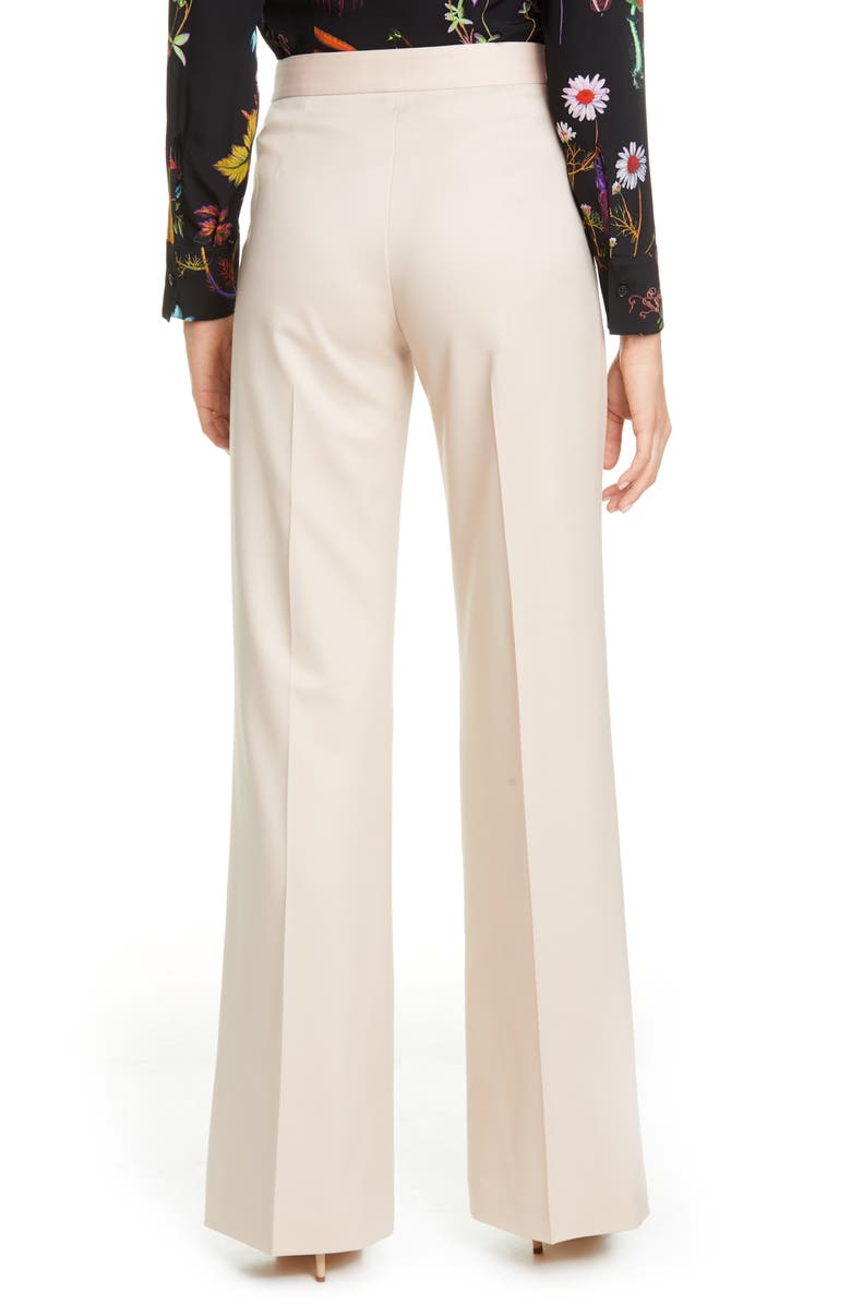 Stella McCartney Tab Front Wool Wide Leg Pants, Alternate, color,
