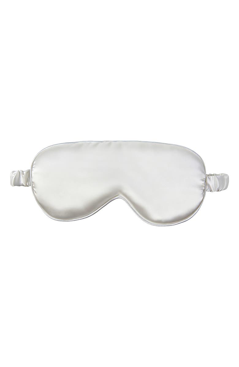 GLAMPTON Satin Pillowcase, Scrunchi & Mask Set, Alternate, color, White