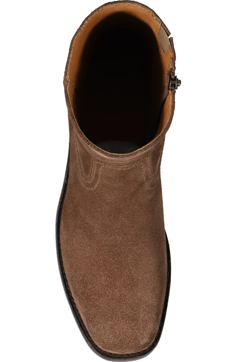 Frye Campus Suede Plain Toe Zip Boot, Alternate, color, Driftwood