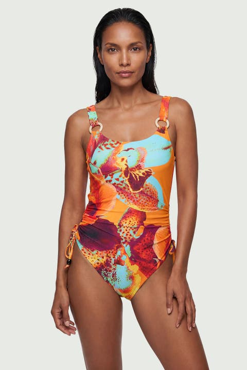 Floral Beaded Swimsuit