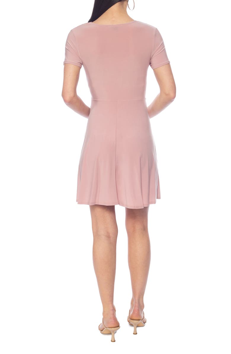 TASH AND SOPHIE O-Ring Faux Wrap Jersey Dress, Alternate, color, Blush