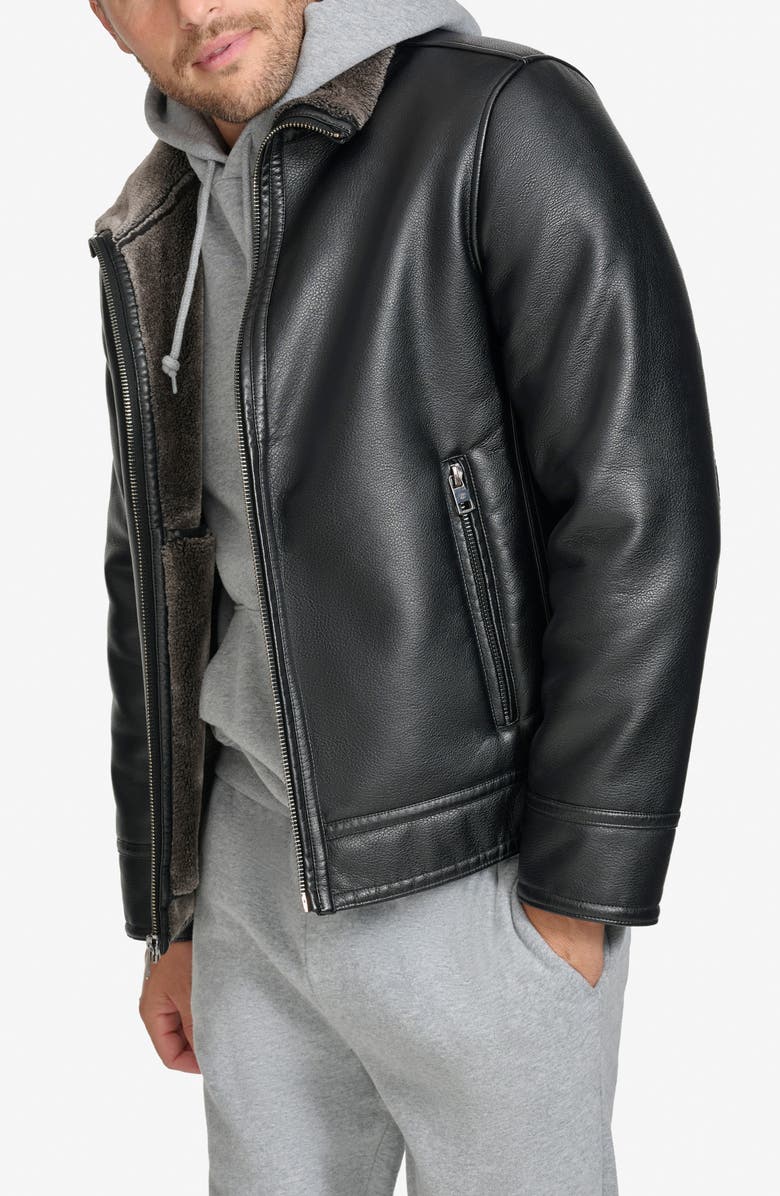 Calvin Klein Faux Fur Lined Jacket, Alternate, color, 