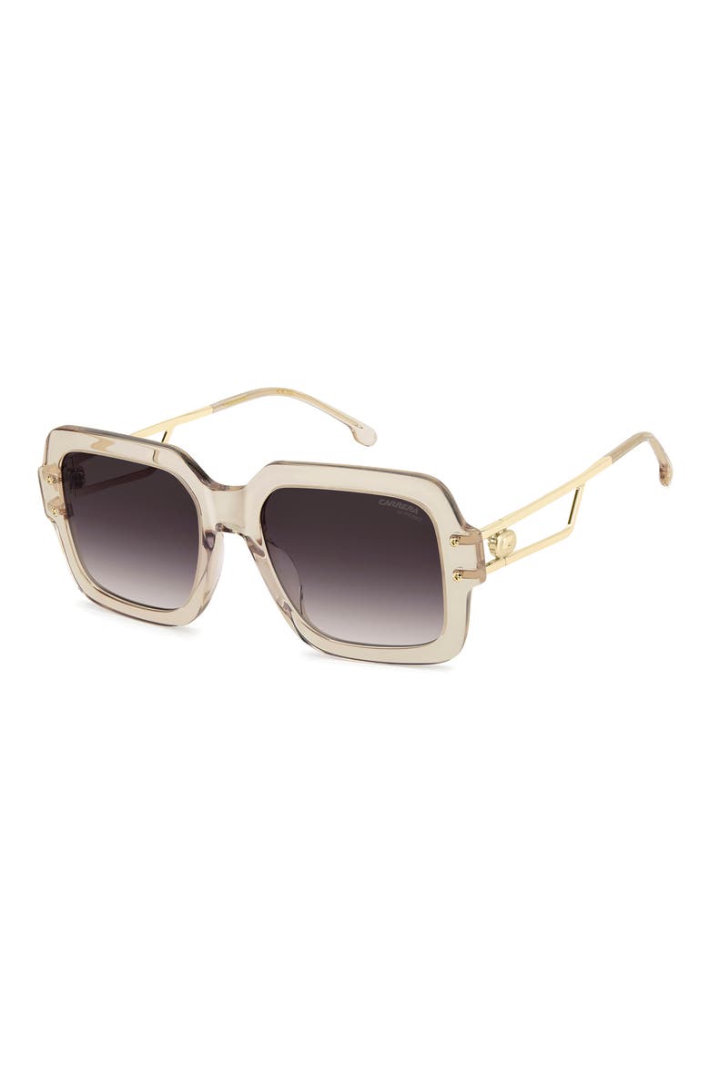 3104/S 55mm Gradient Square Sunglasses, Alternate, color, BEIGE/ BURGUNDY