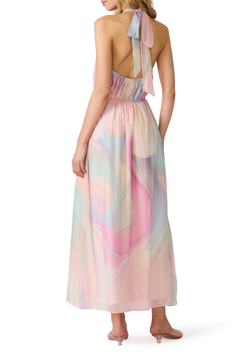 Steve Madden Crawford Halter Maxi Dress, Alternate, color, Pastel Multi