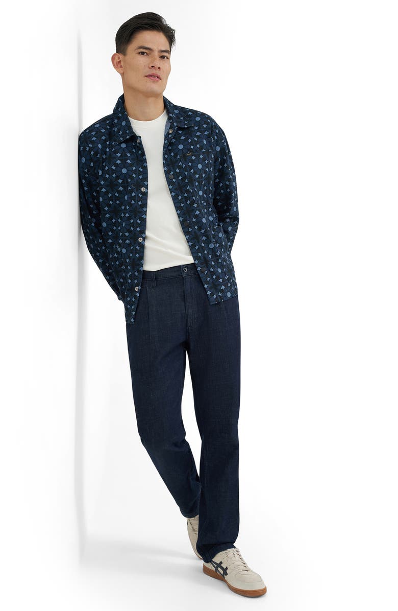 Lee Relaxed Pleated Straight Leg Jeans, Alternate, color, Rinse