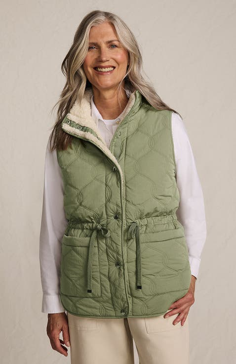 Reversible Quilted High Pile Fleece Vest