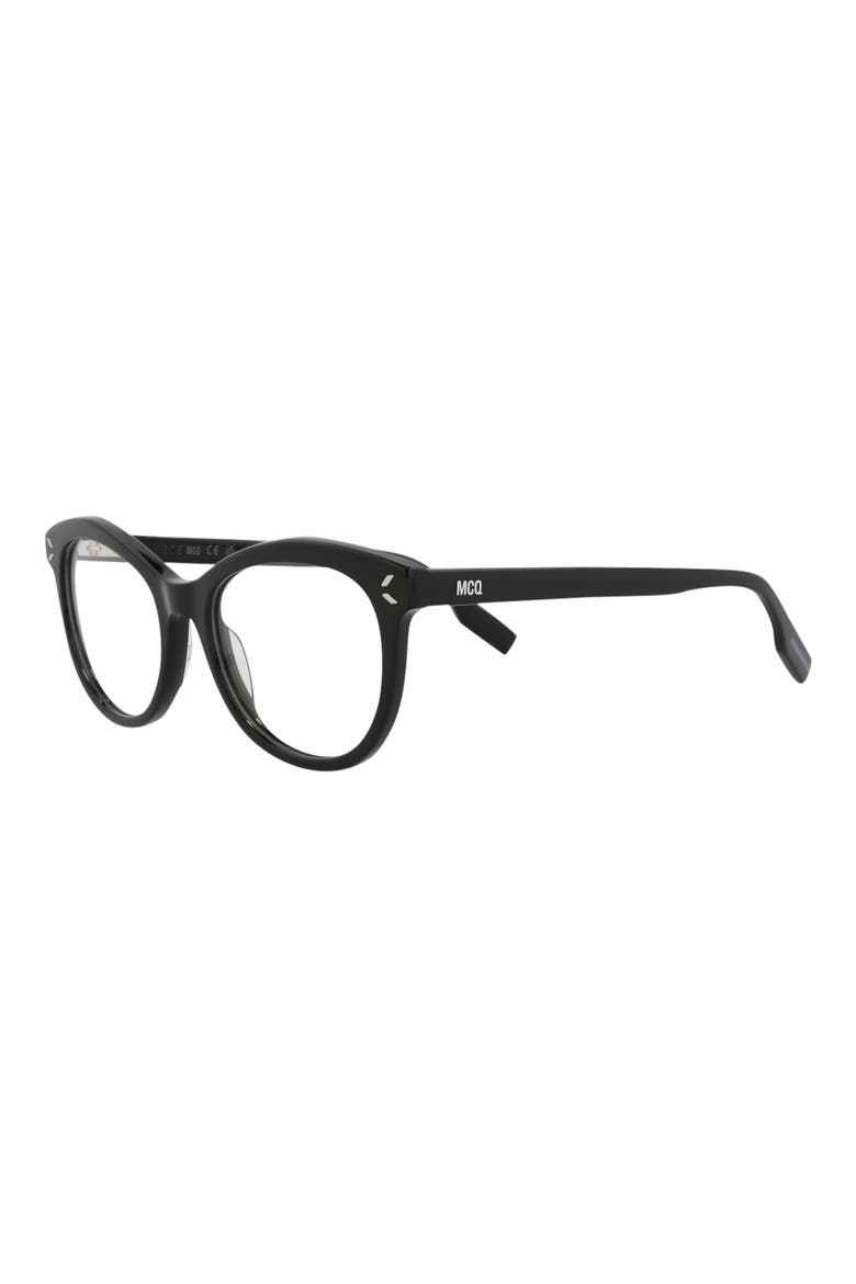 51mm Cat Eye Optical Frames, Alternate, color, BLACK BLACK TRANSPARENT