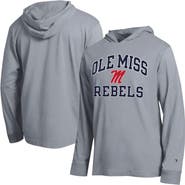 Champion Men's Champion Heather Gray Ole Miss Rebels High Motor All-Star Long Sleeve Hooded T-Shirt
