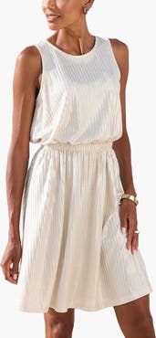LASCANA Metallic Sleeveless Dress