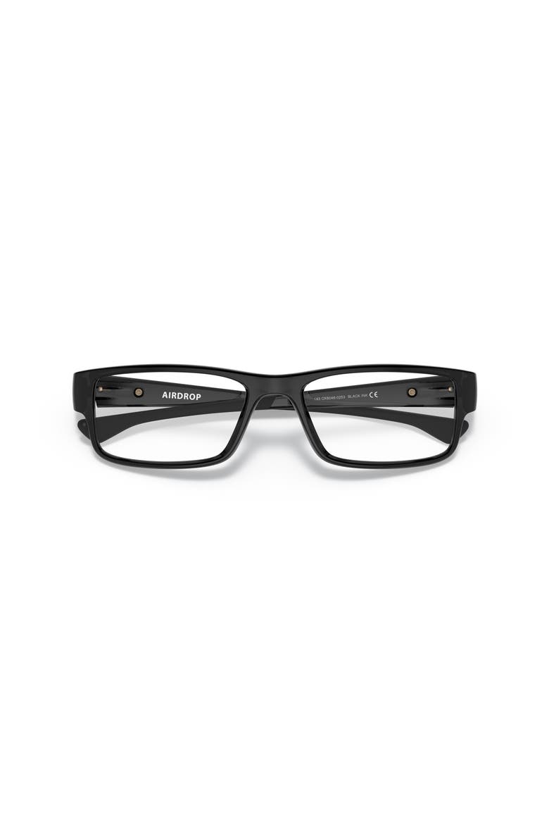 57mm Rectangle optical glasses, Alternate, color, Black