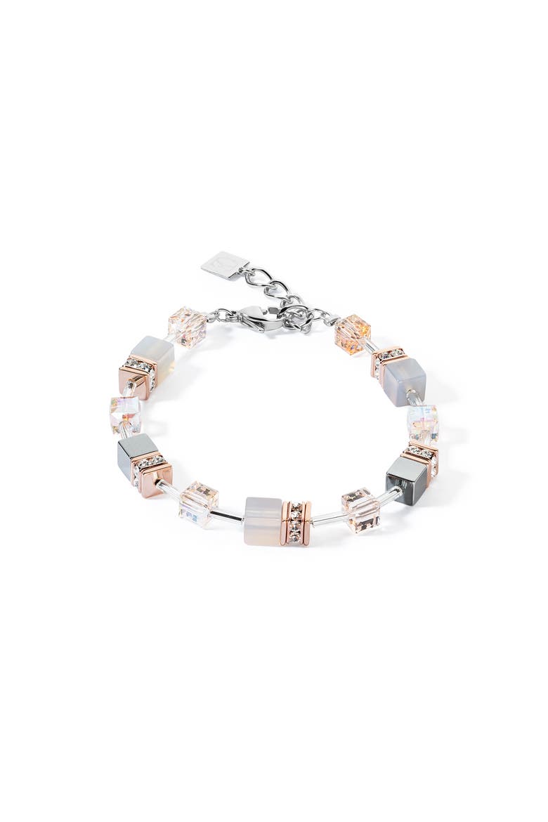 Geocube Iconic Precious Bracelet, Main, color, Rose Gold - Peach