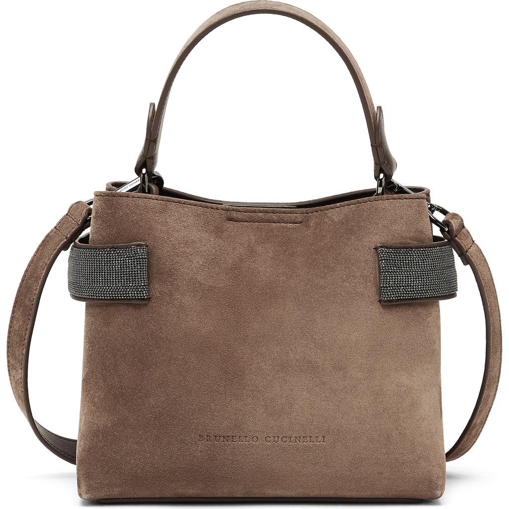 Brunello Cucinelli Small Top-handle Essence Bag In Brown