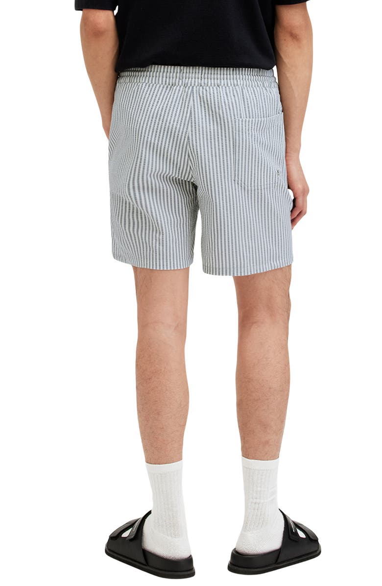 AllSaints Warden Stripe Swim Trunks, Alternate, color, 