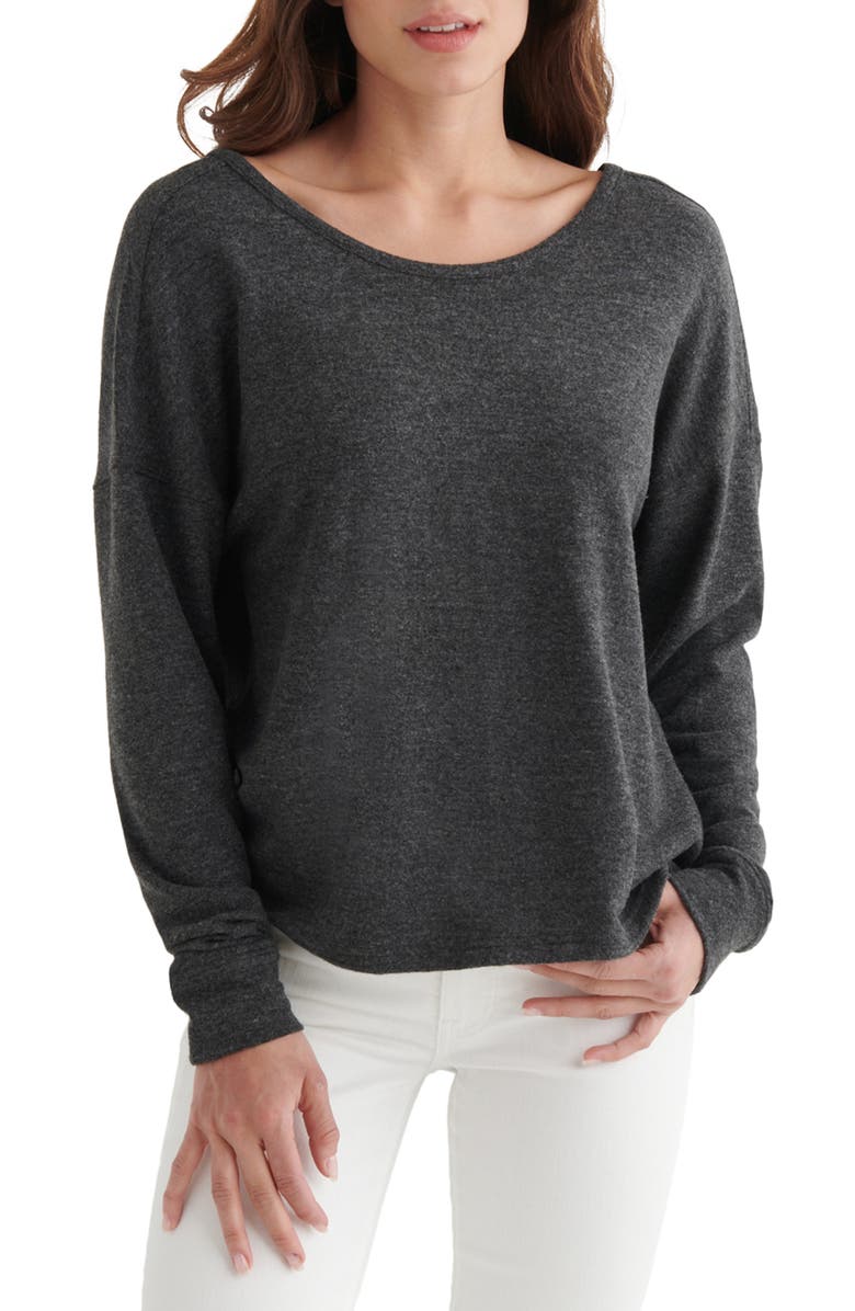 Lucky Brand Twist Back Cloud Jersey Top, Main, color,