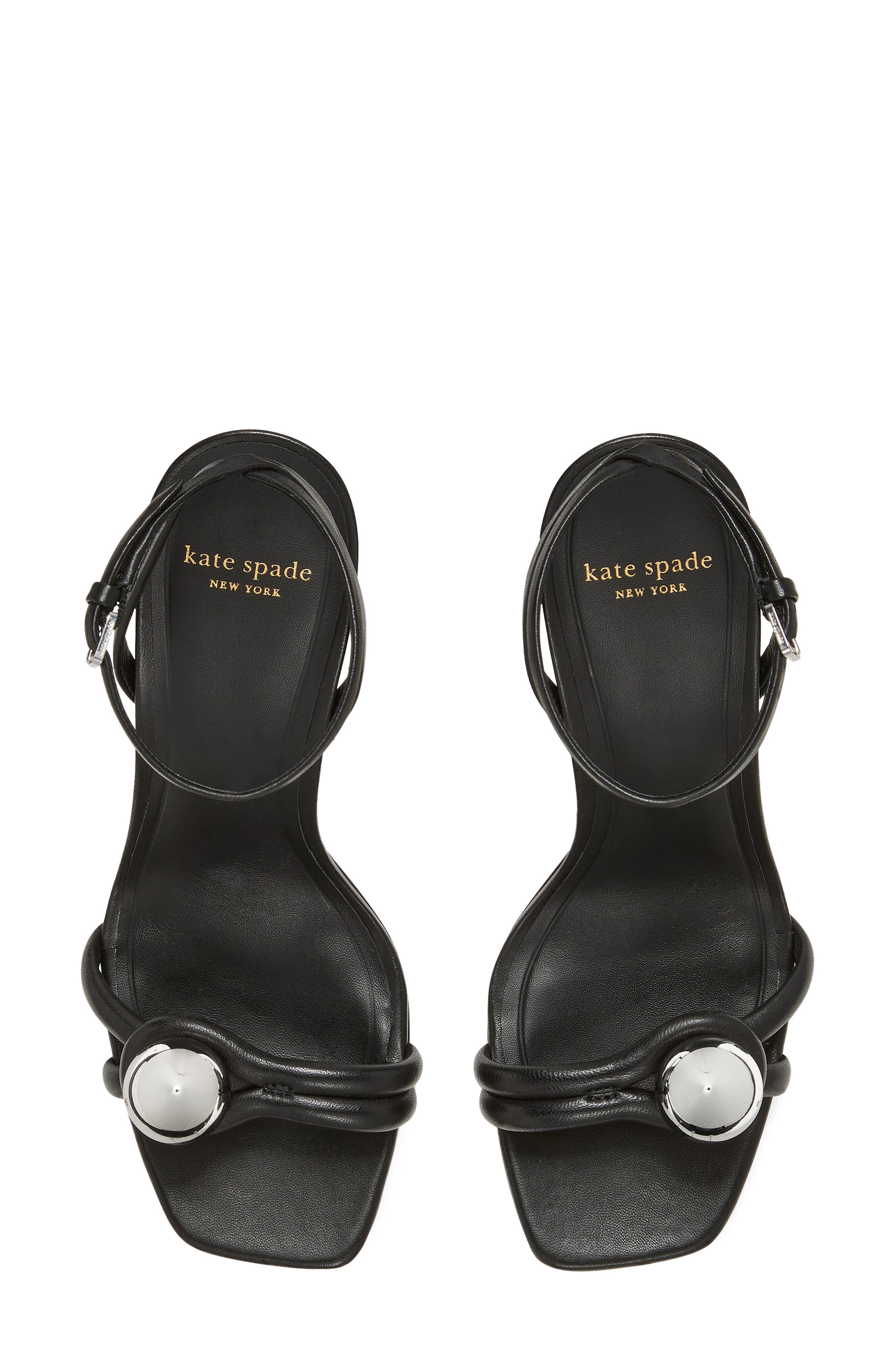 Kate Spade New York harmony ankle strap sandal, Alternate, color, Black