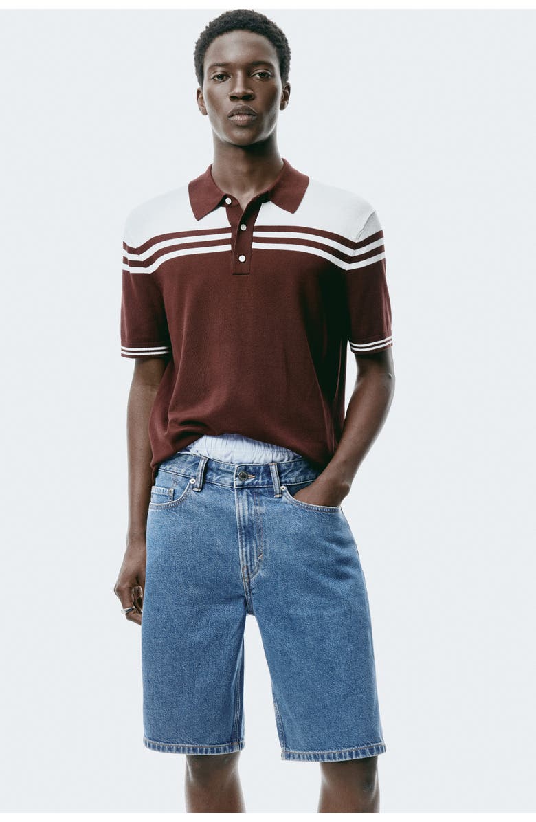 H&M Relaxed Fit Denim Shorts, Alternate, color, Denim Blue