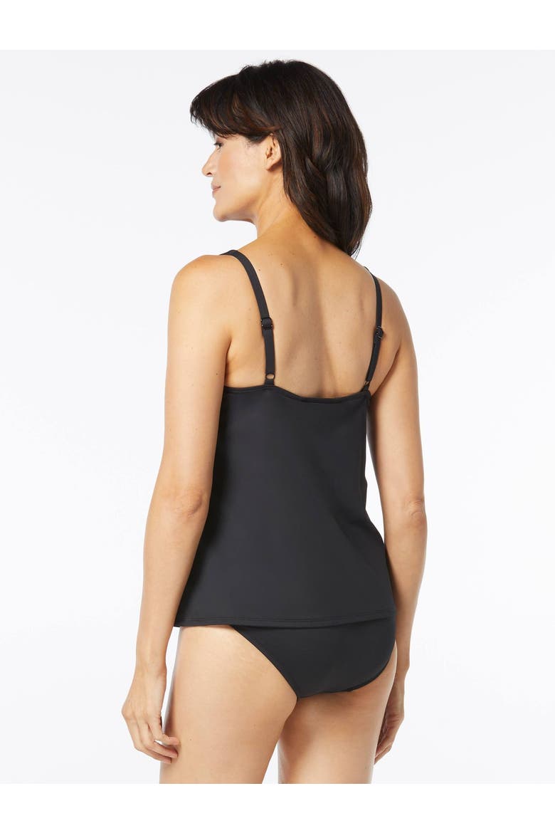 Ultra Fit Bra Sized Underwire Tankini Swim Top - C-Cup, Alternate, color, Cast-Black