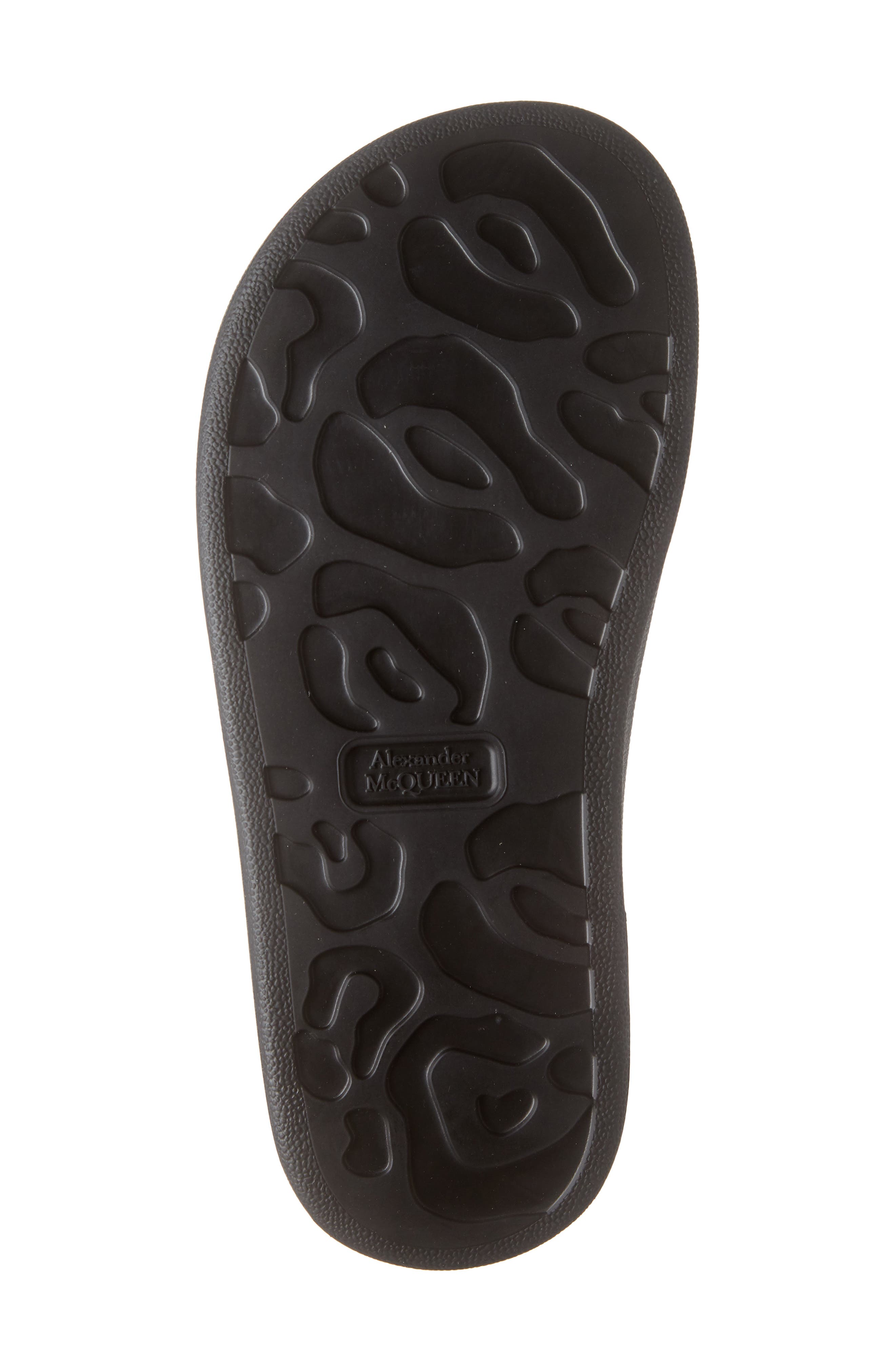 McQueen Oversized Slide Sandal, Alternate, color, Black
