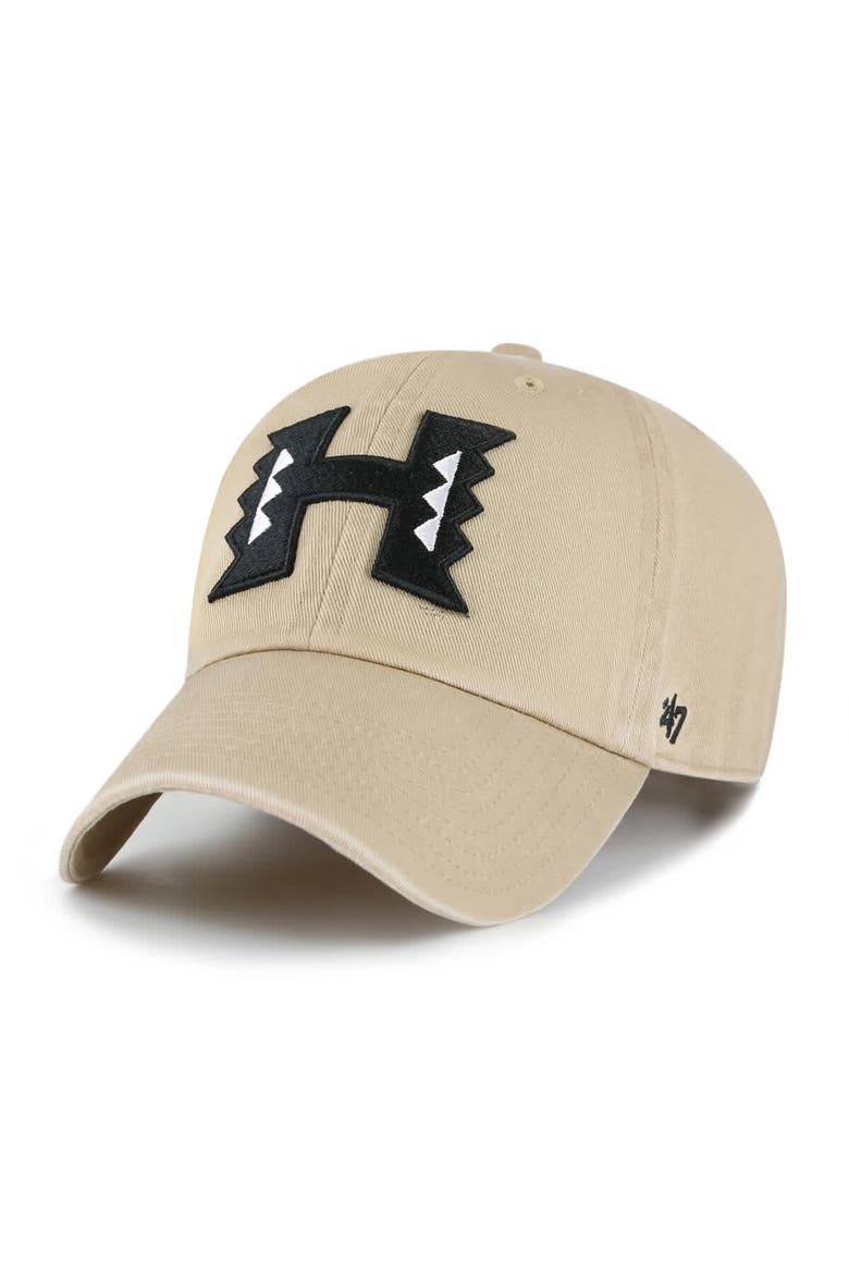 Men's '47 Khaki Hawaii Rainbow Warriors Clean Up Adjustable Hat, Main, color, Khaki