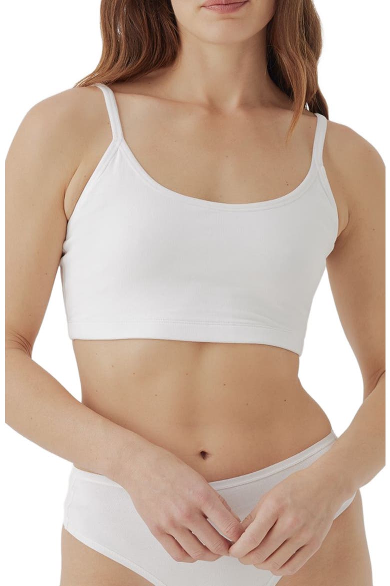 Organic Cotton Everyday Strappy Scoop Bralette, Alternate, color, White