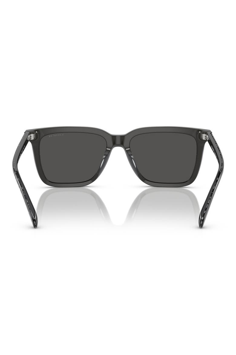 54mm Square Sunglasses, Alternate, color, DARK GREY / GREY SOLID