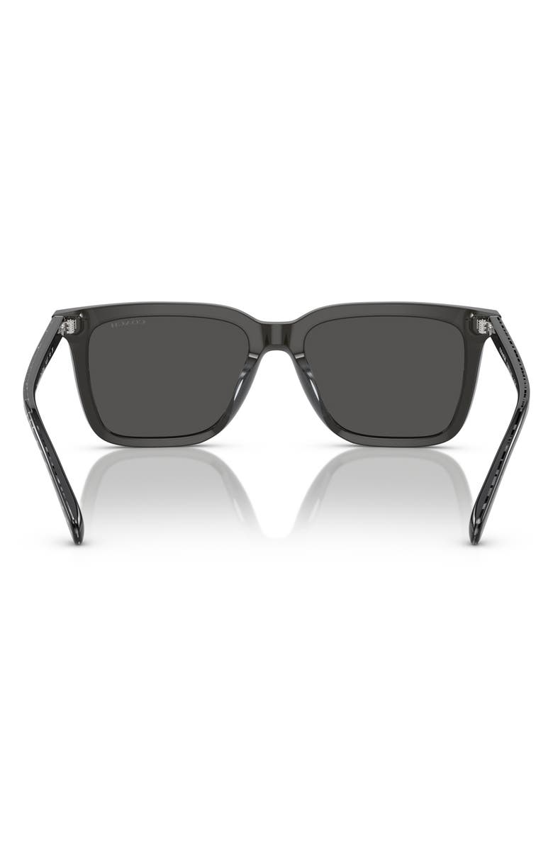 COACH 54mm Square Sunglasses, Alternate, color, Dark Grey / Grey Solid