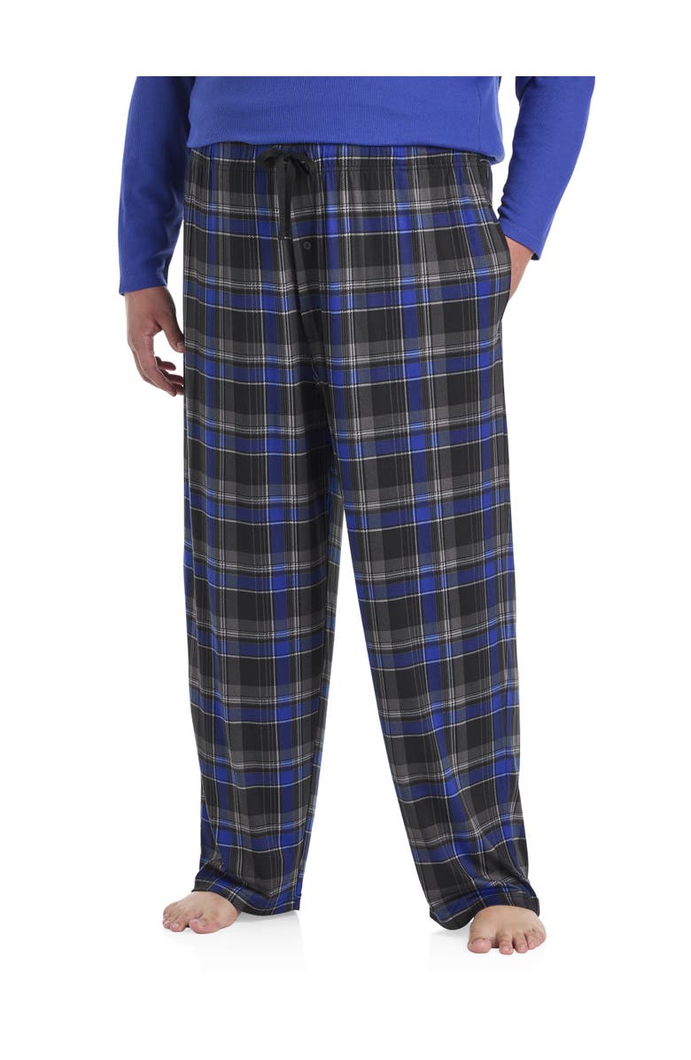 Harbor Bay by DXL Big & Tall Plaid Knit Lounge Pants, Main, color, 