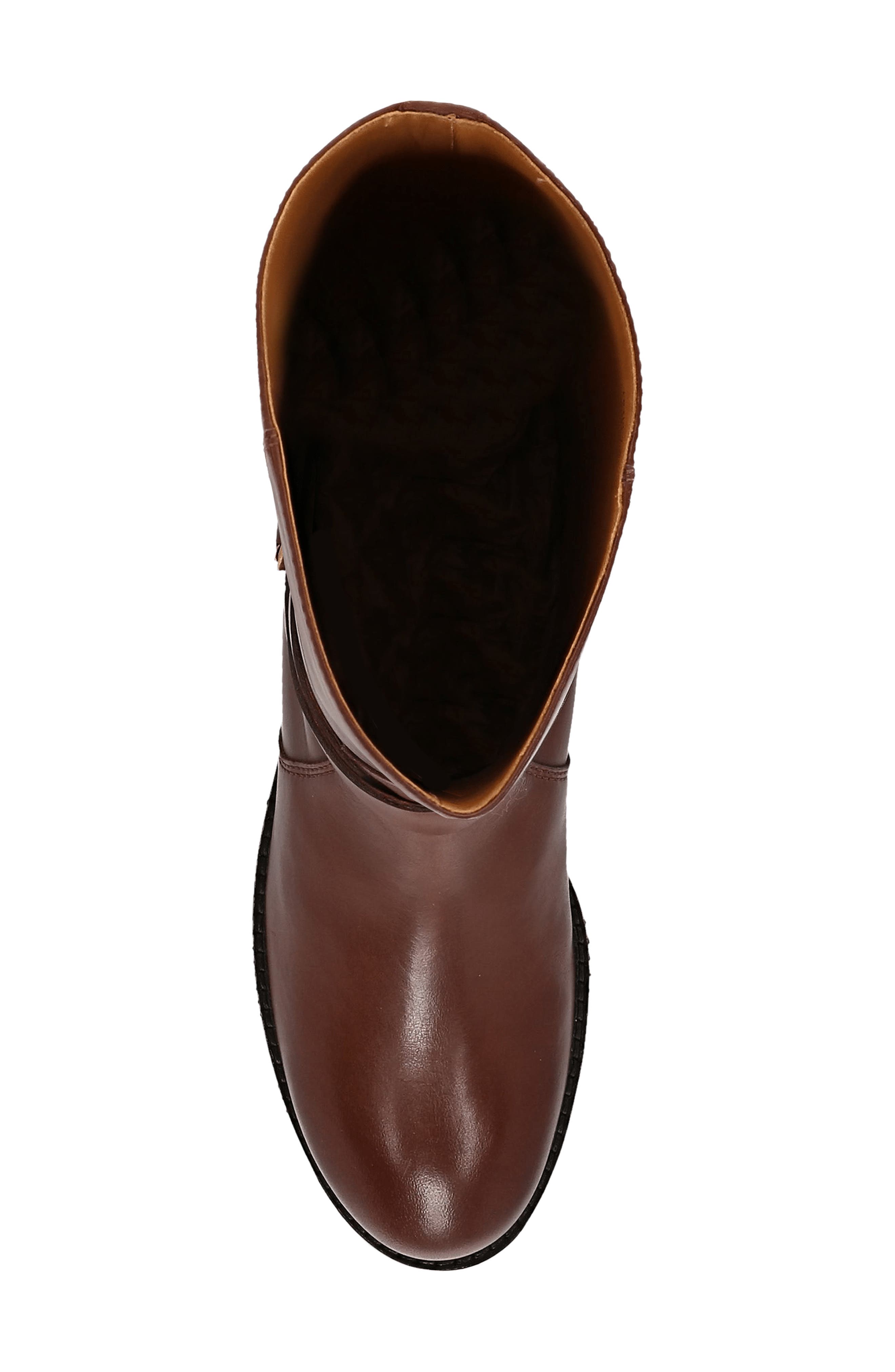 Melissa Belted Knee High Riding Boot, Alternate, color, WALNUT