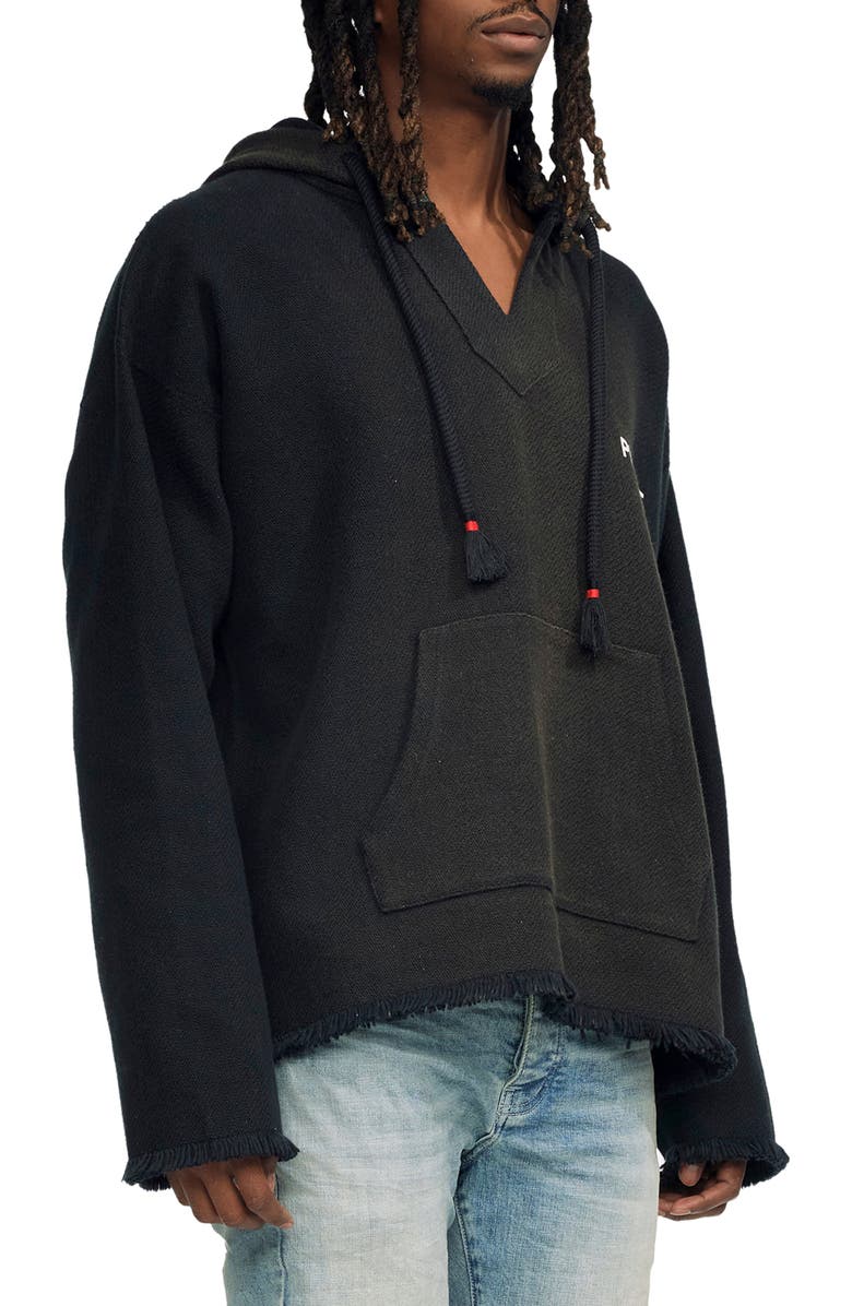 PURPLE BRAND Beach Fringed Cotton Hoodie, Alternate, color,