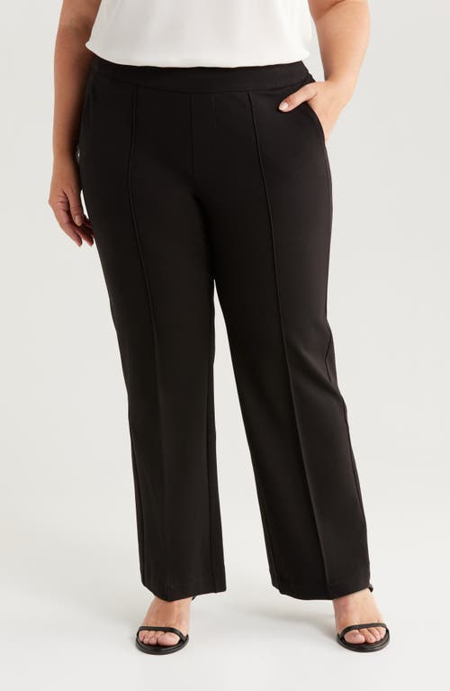Shop Liverpool Los Angeles Seamed Pull-on Wide Leg Pants In Black