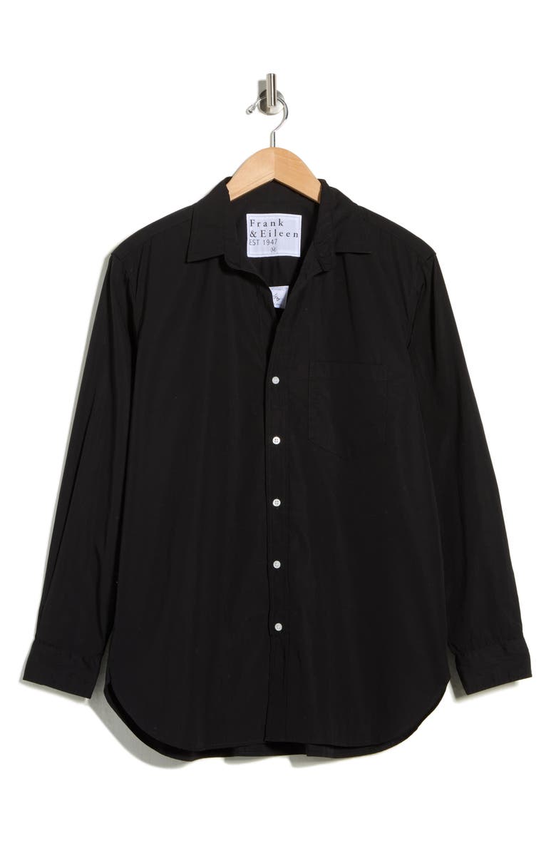Frank & Eileen Joedy Boyfriend Button-Up Shirt, Main, color, Black